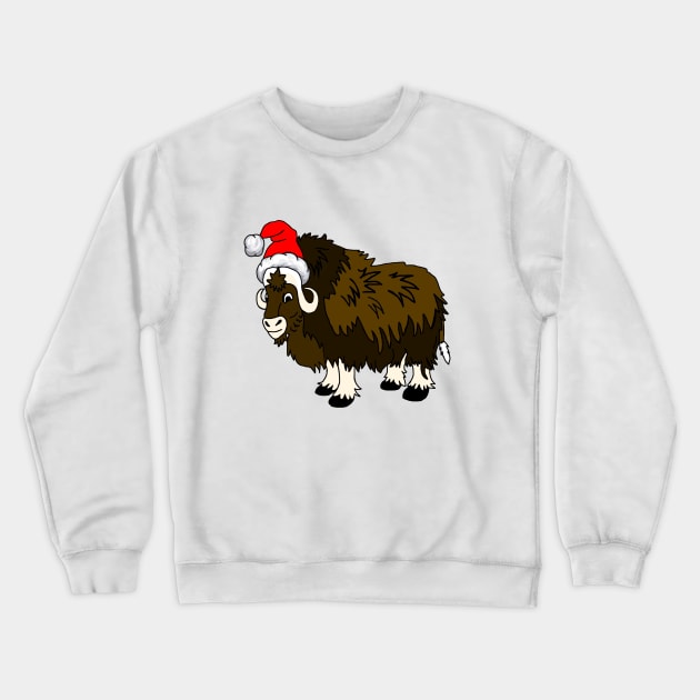 Christmas Santa Muskox Crewneck Sweatshirt by imphavok